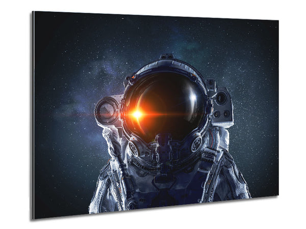 Reflection Of The Sun Spaceman Metal Print
