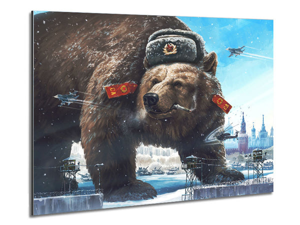 Russian Brown Bear Metal Print