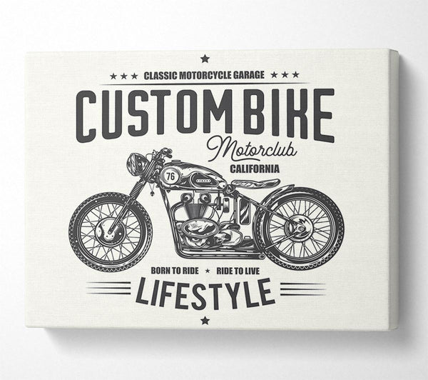 A Canvas Print of Custom Bike Motor Club Canvas Print
