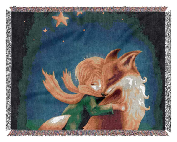Hugging The Fox Woven Blanket