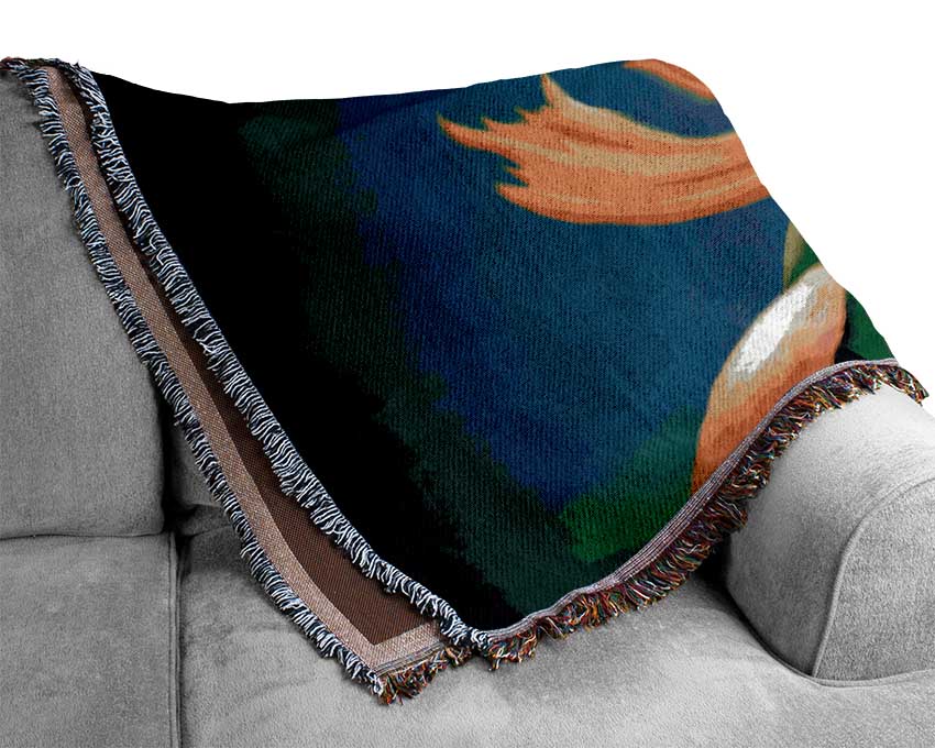 Hugging The Fox Woven Blanket