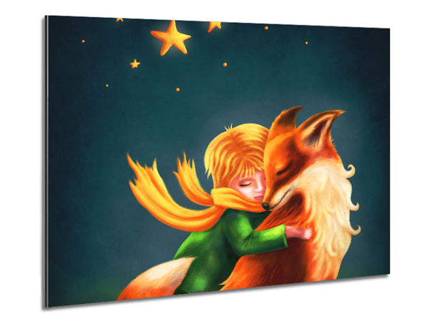 Hugging The Fox Metal Print