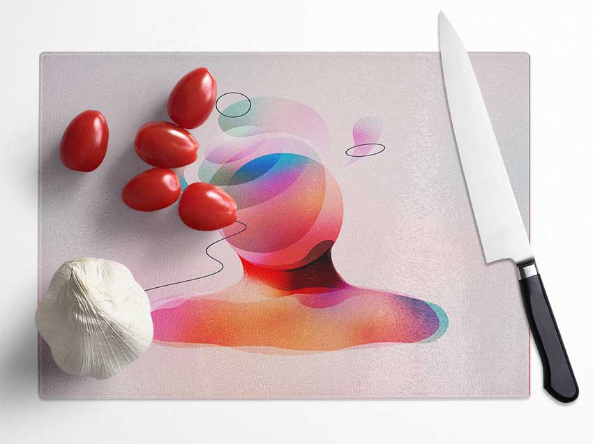 The Faces Of Every Dimension Glass Chopping Board