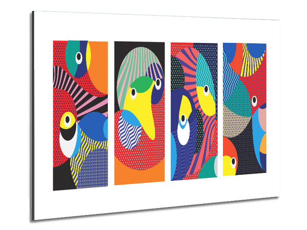 Random Eye Shapes Metal Print