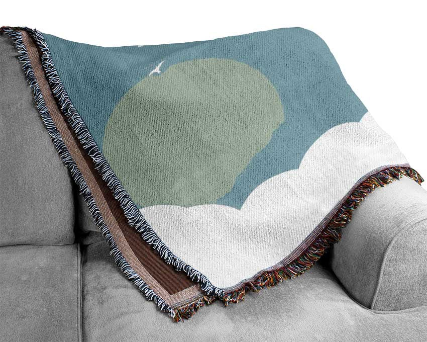 Union Jack Hot Air Balloon Woven Blanket