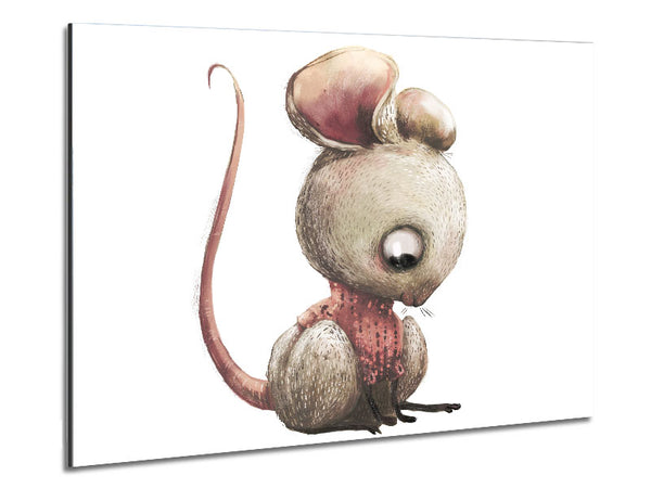 The Little Mouse Crouching Metal Print