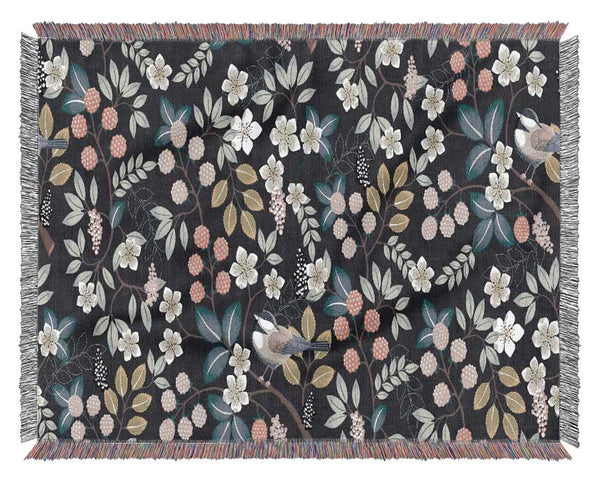 Little Flower Pattern Woven Blanket