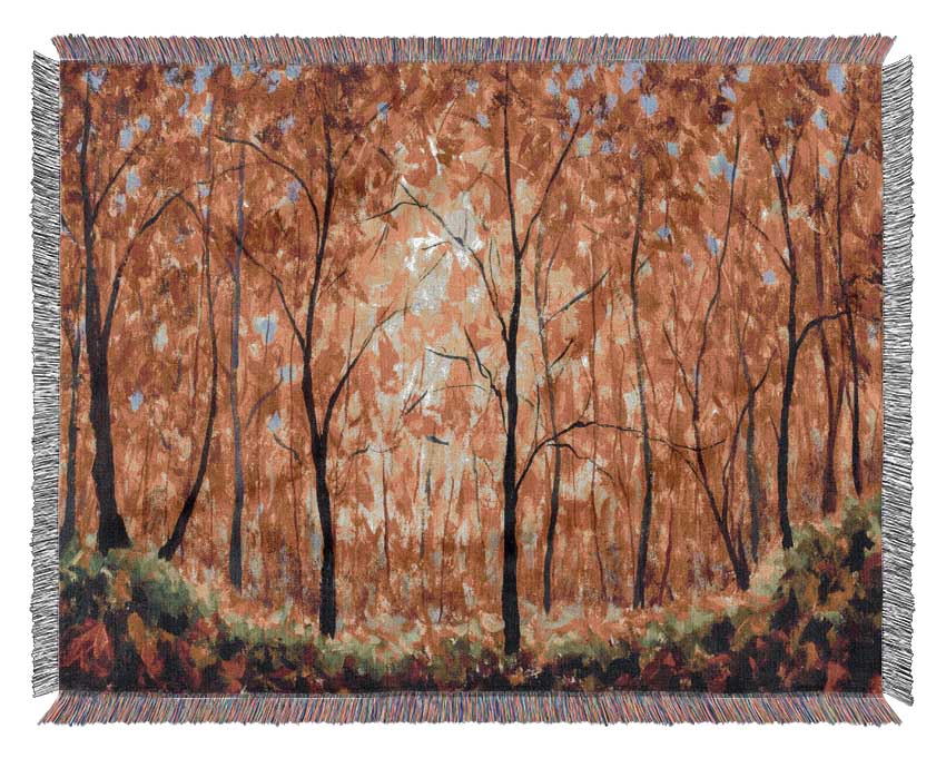 Summertime Forest Woven Blanket