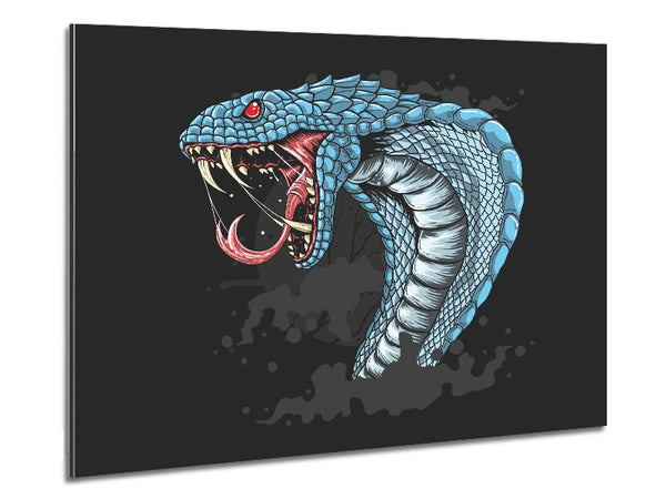 Scary Cobra Teeth Metal Print