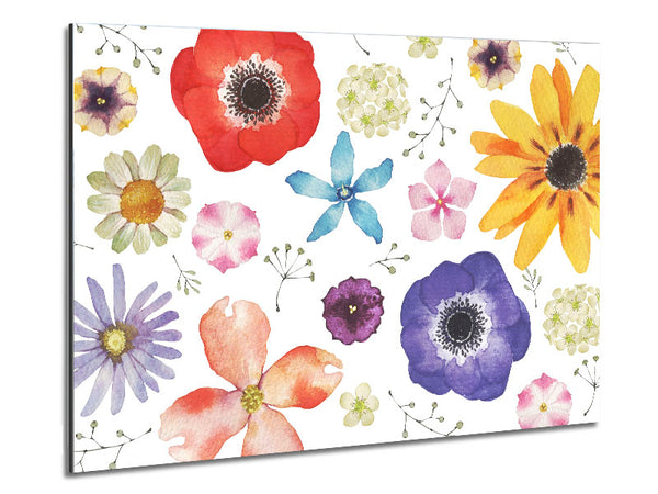 Aerial View Flowers Metal Print