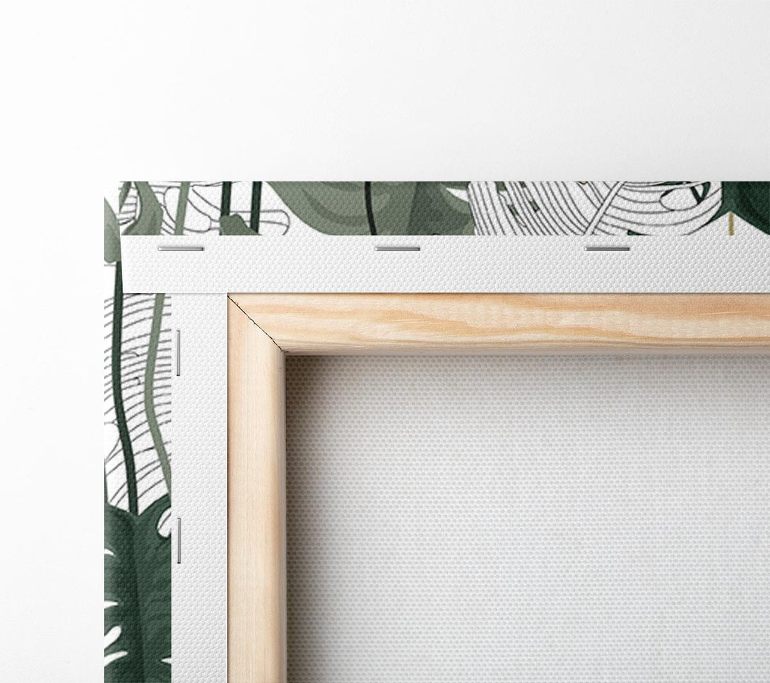  A Canvas Print of Cheese Plant Leaves Canvas Wall Art