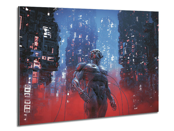 Cyborg From The Future Metal Print