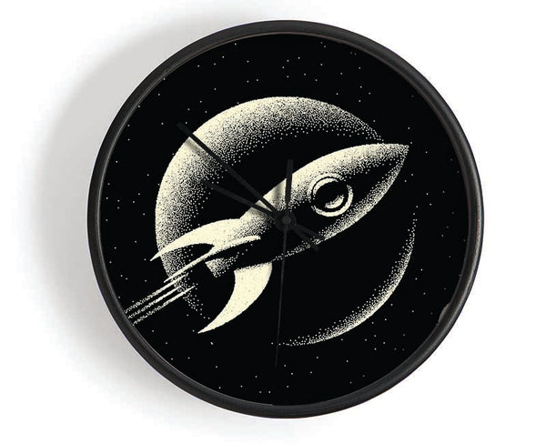 Old School Rocket Clock - Wallart-Direct UK