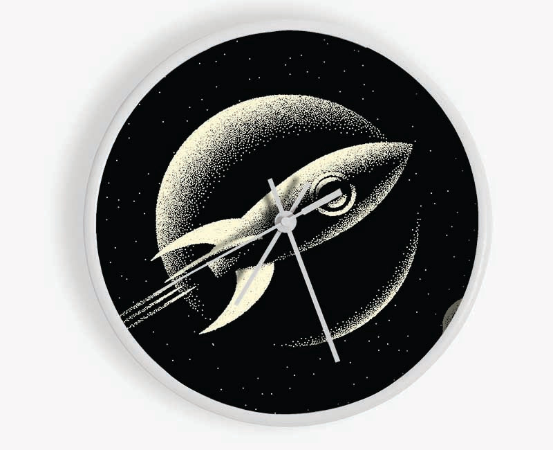 Old School Rocket Clock - Wallart-Direct UK
