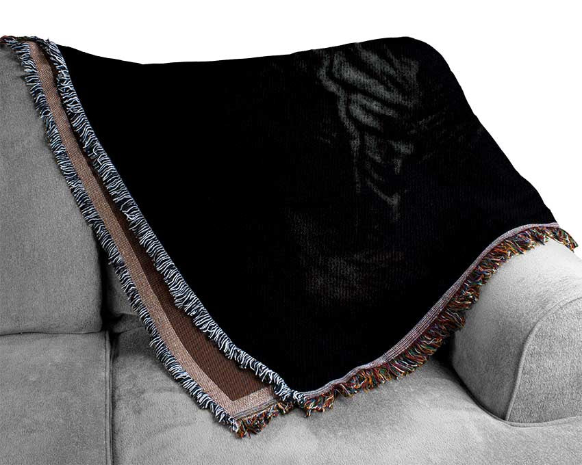 T-Rex In The Dark Woven Blanket
