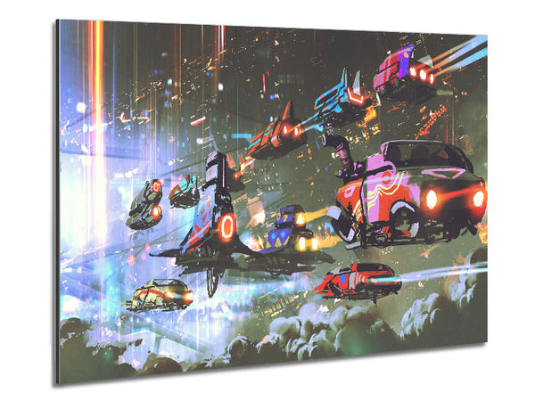 Cars Of The Future Metal Print