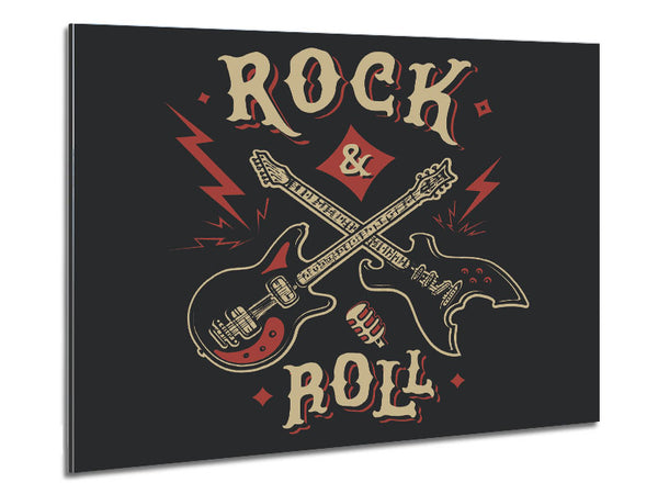 Rock And Roll Guitars Metal Print