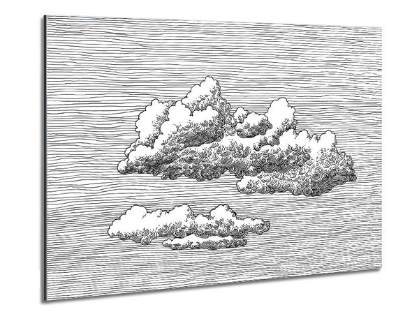 Lines Behind The Clouds Metal Print