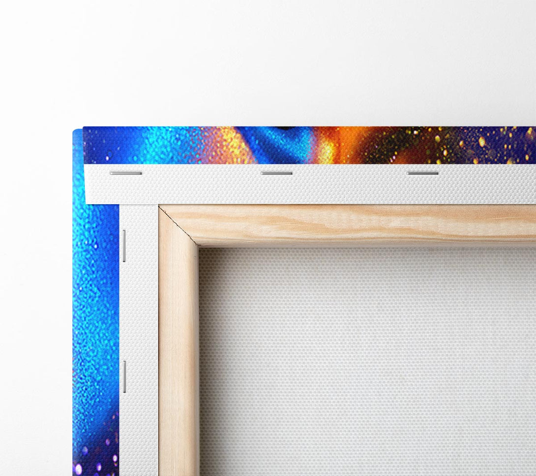  A Canvas Print of Gold And Blue Face Canvas Wall Art