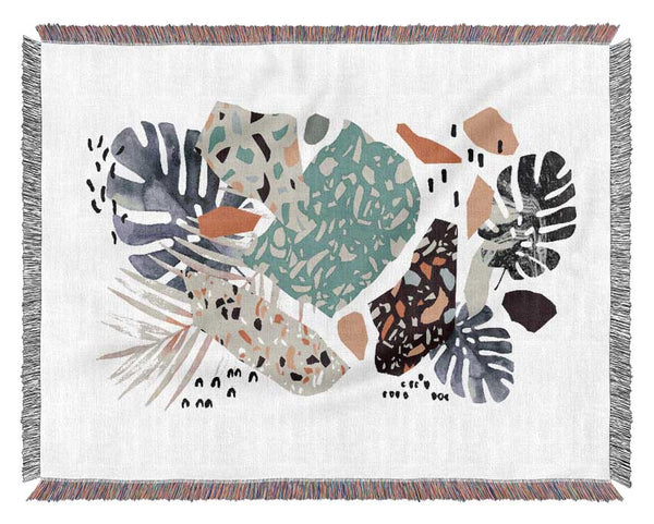 Mid Century Cheese Plant Woven Blanket