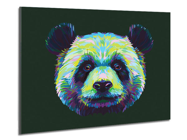 The Panda Head Metal Print