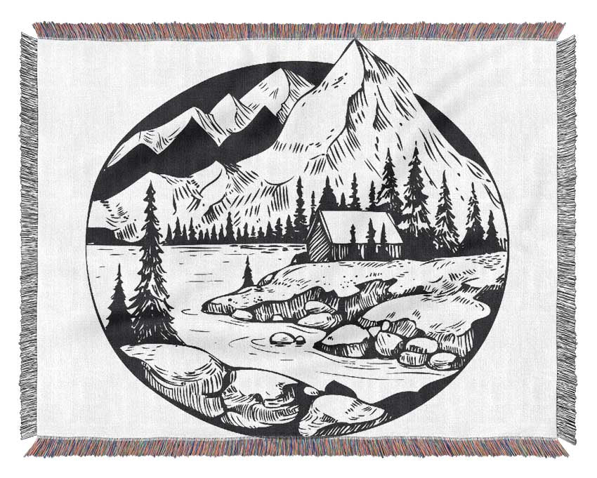 The Circle Mountains Woven Blanket