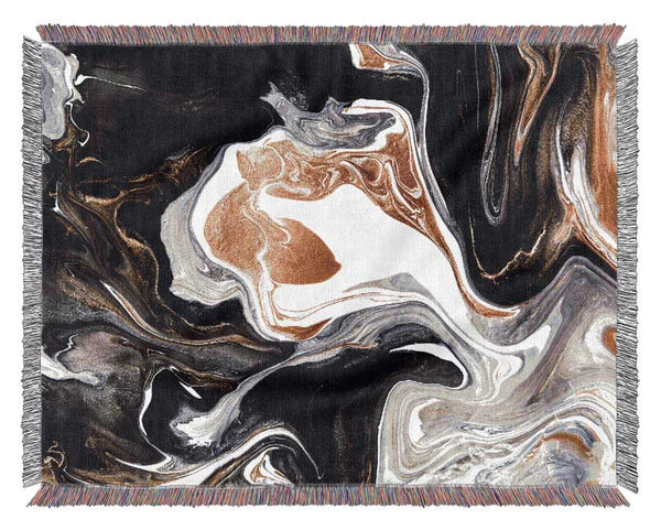 Liquid Coffee Woven Blanket