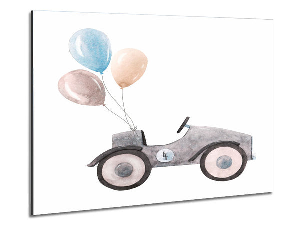 Balloon Car Metal Print