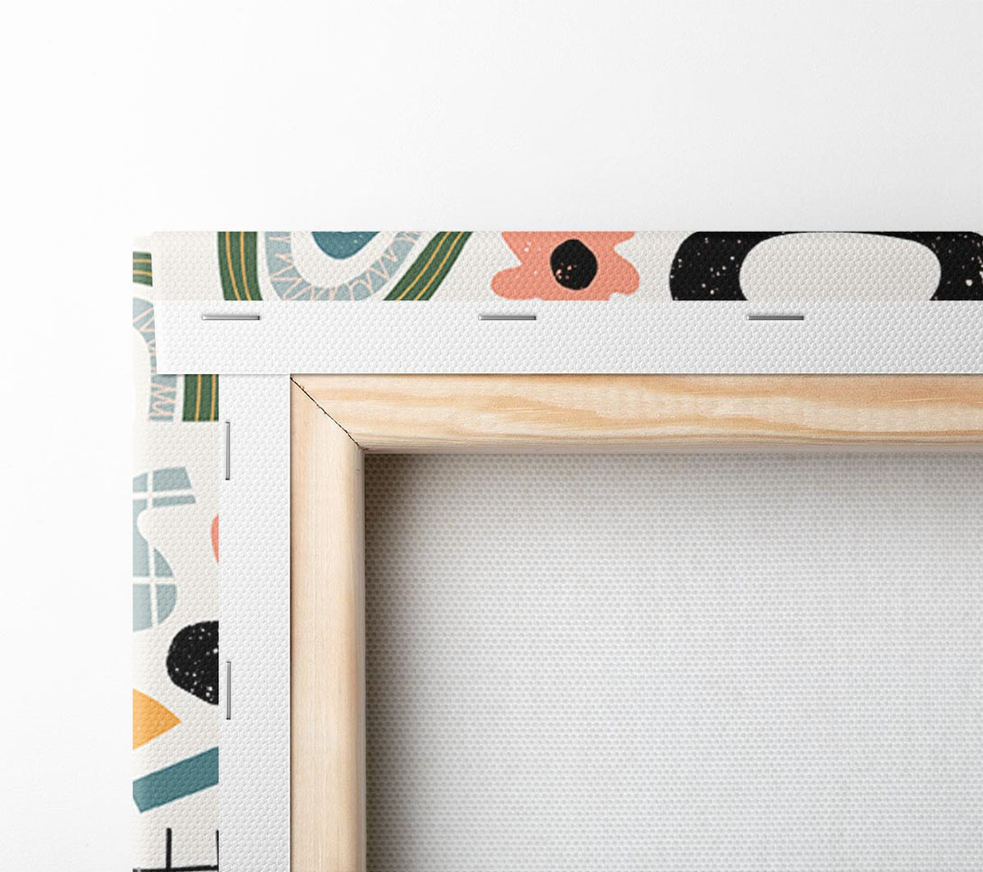  A Canvas Print of Modern Shapes And Flowers Canvas Wall Art