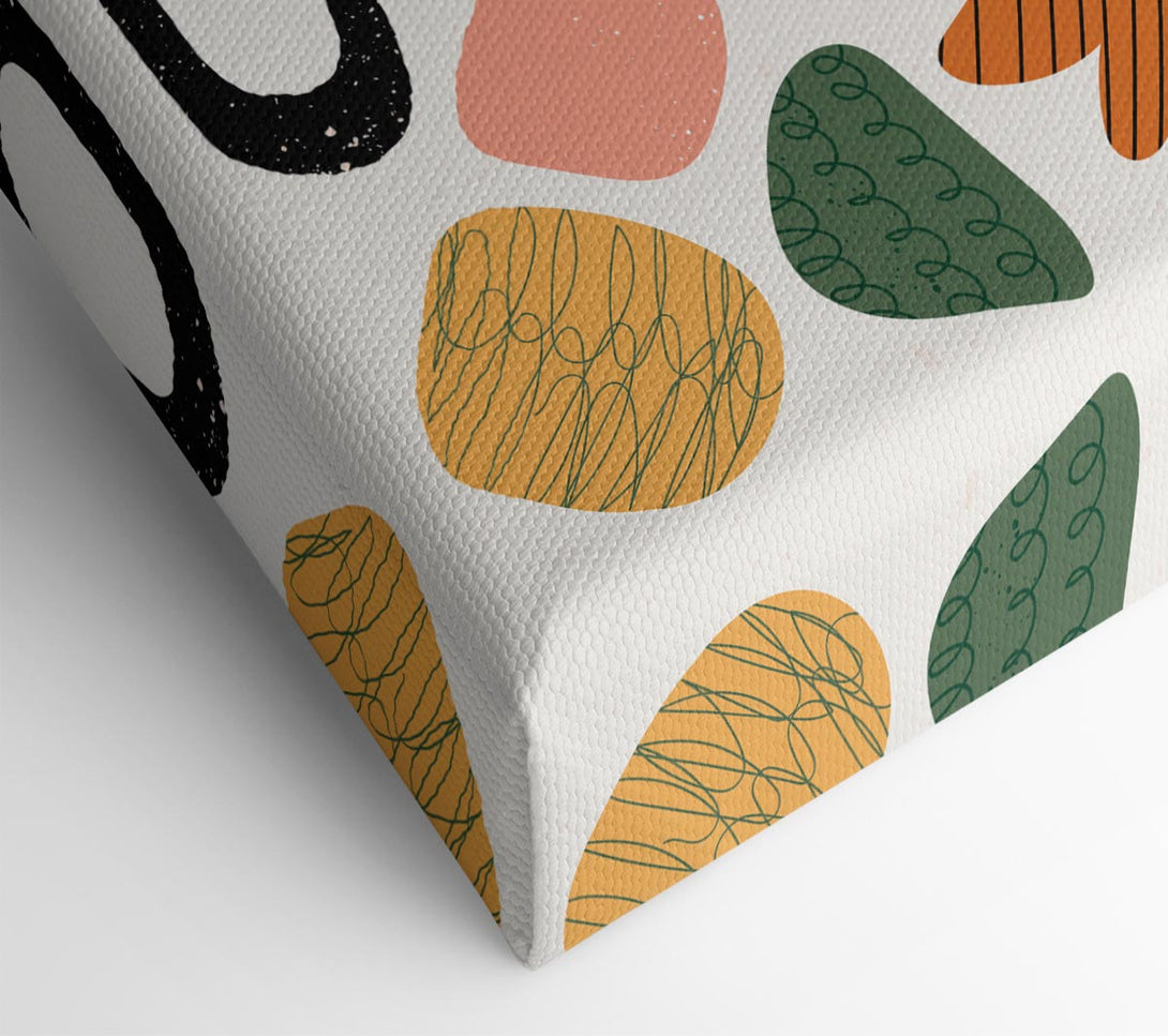  A Canvas Print of Modern Shapes And Flowers Canvas Wall Art