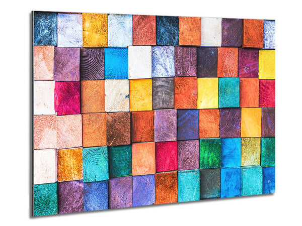 Textures Squares And Shadows Metal Print