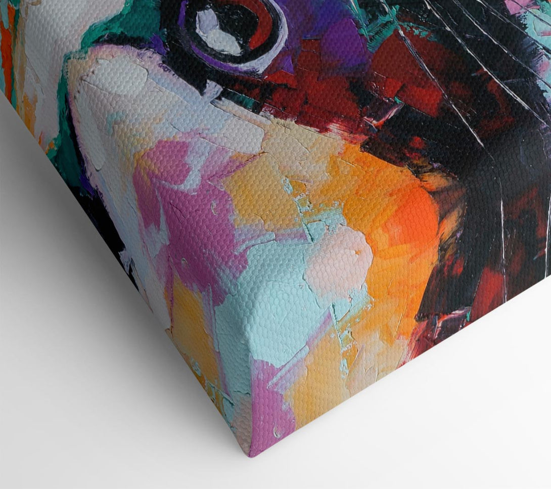  A Canvas Print of Racoon Vivid Face Canvas Art