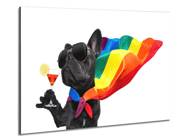 French Bulldog Pride Metal Print