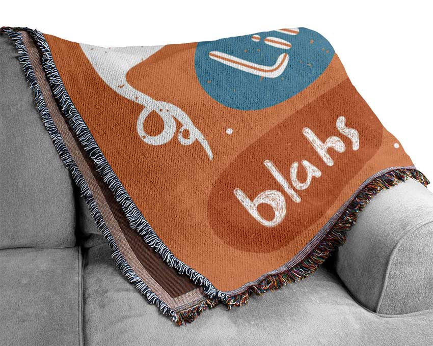 Speech Bubbles Woven Blanket