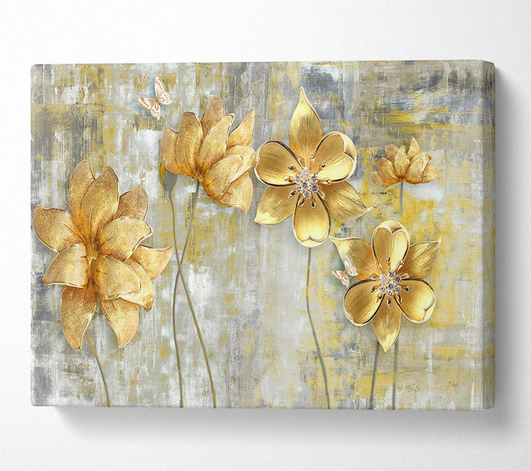 A Canvas Print of Yellow Flowers Beauty Canvas Wall Art
