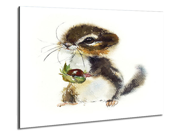 Cute Little Chipmunk Metal Print