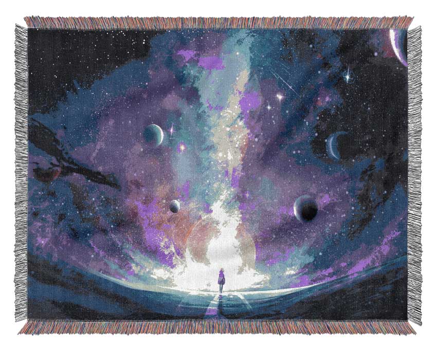 Staring Into The Universe Woven Blanket