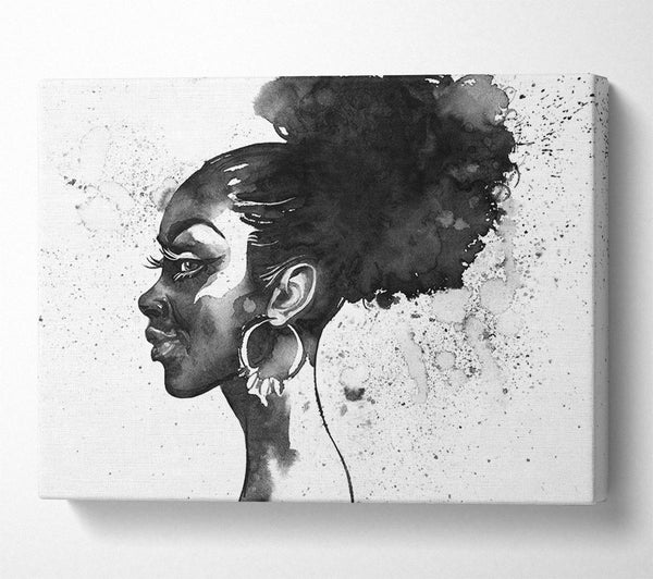  A Canvas Print of Ink Drawing Face Canvas Wall Art