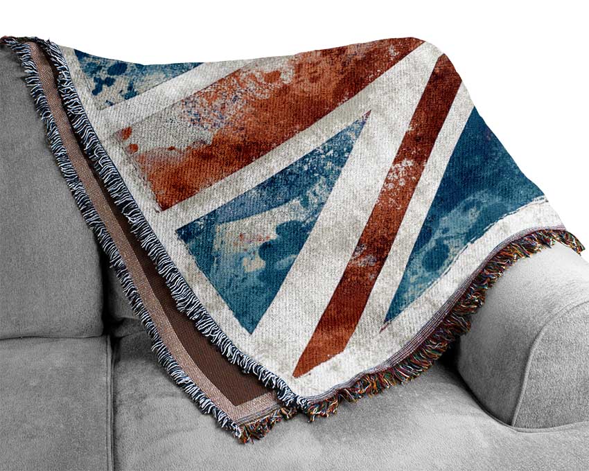 Union Jack Washed Out Woven Blanket
