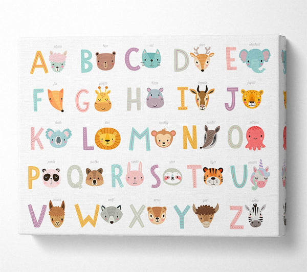  A Canvas Print of The Animal Alphabet Canvas Print