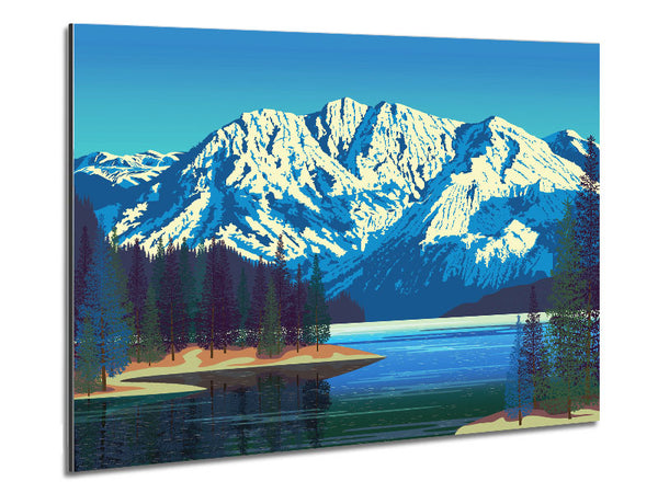 The Snow Lake Mountain Metal Print