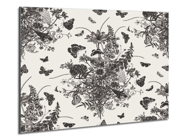 Lovely Sepia Pattern Metal Print