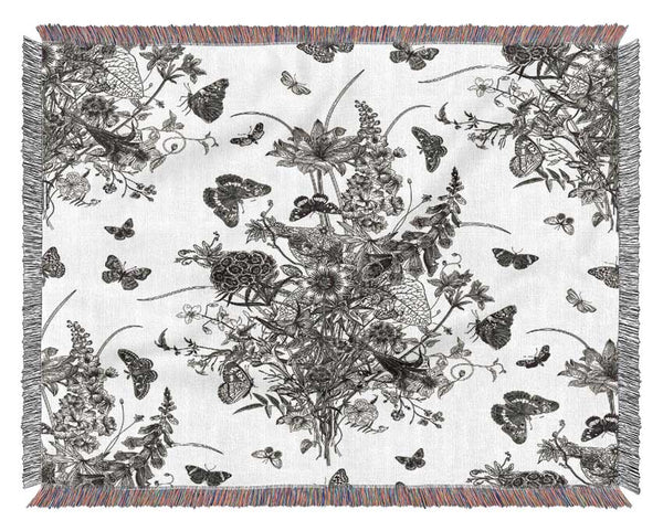 Lovely Sepia Pattern Woven Blanket