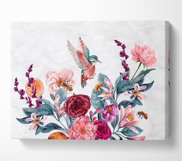  A Canvas Print of The Kingfisher Landing Canvas Art