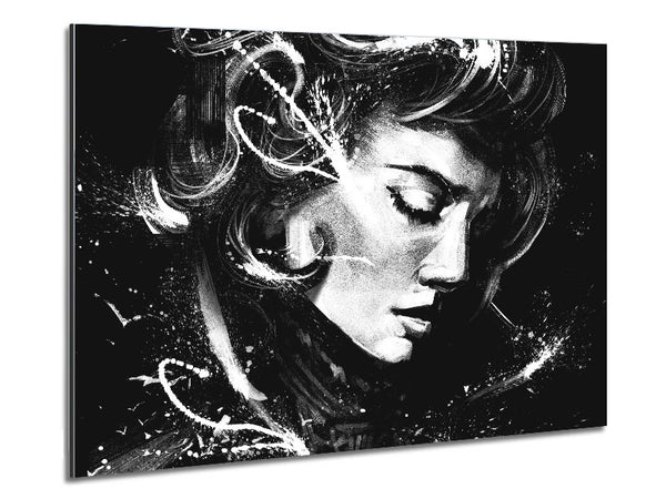 In The Dark Looking Down Woman Metal Print