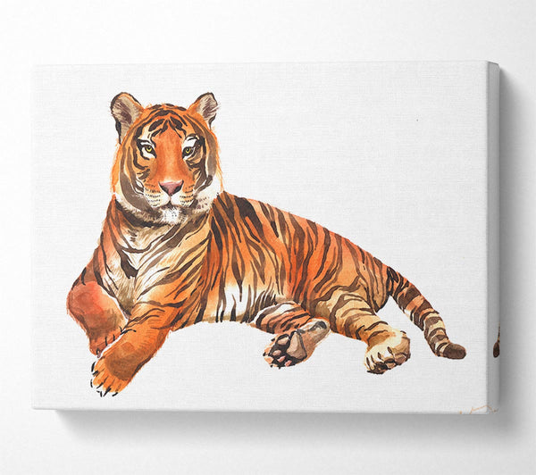  A Canvas Print of Tiger Laying Down Canvas Art