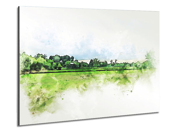The Green Countryside Metal Print