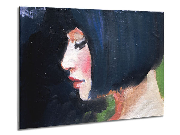 Bob Hair Cut Woman Metal Print