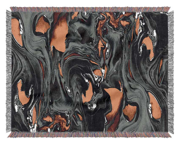 Molten Lava Pattern Woven Blanket