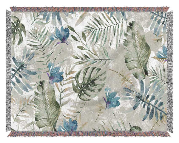 Monstera Cheese Plant Love Woven Blanket